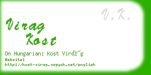 virag kost business card